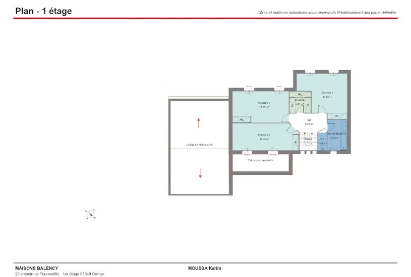  Vente Terrain + Maison - Terrain : 461m² - Maison : 150m² à Ollainville (91290) 