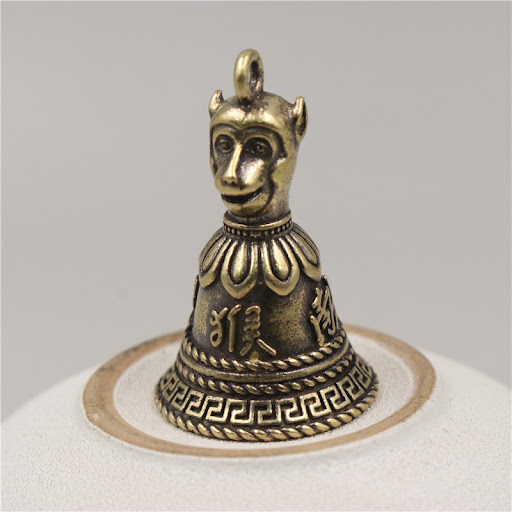 Title 10, Pure Brass Bell Zodiac Key Pendant Zodiac Coppe...