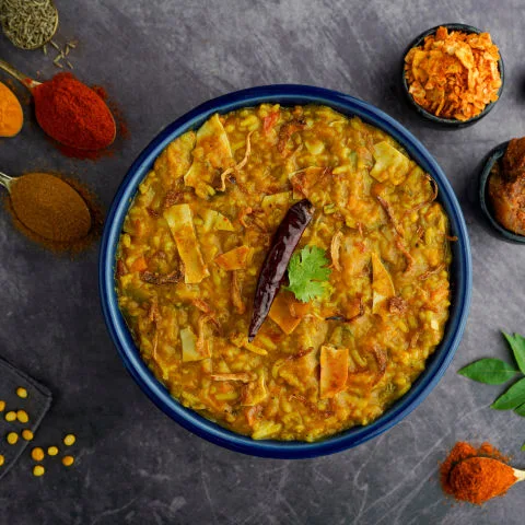 Rajasthani Dal Papad Khichdi Bowl