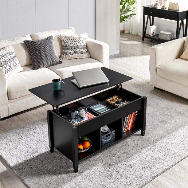 Zimtown Lift Top Coffee Table w/ Hidden Compartment Wooden Modern  Multifunctional Coffee Dining Table Furniture Multi-Color - Walmart.com