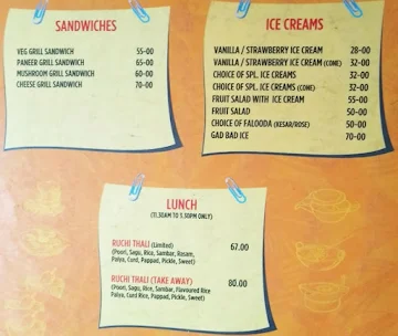 Kakal-Kai Ruchi menu 