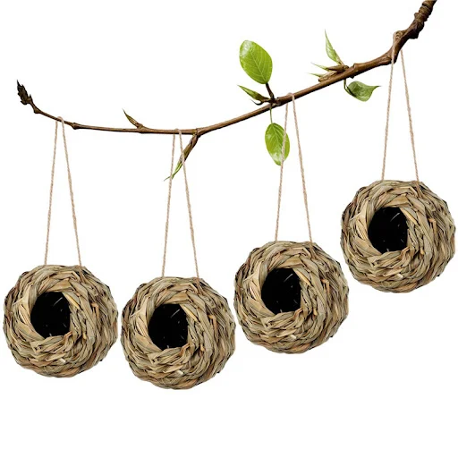 Parrot Nest Straw Bird Nest Natural Handmade Warm Pigeon House Bedroom Courtyard Bird Cages Supplies Bird Cage Accessori
