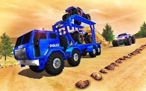 Real Police Cop Car Transporter Truck - Cargo Game(圖1)-速報App