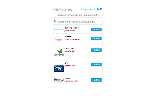 Primoloisirs chrome extension