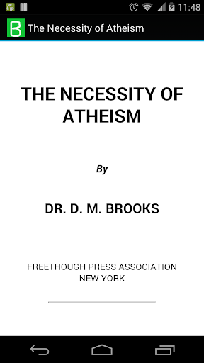 The Necessity of Atheism