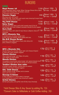 The Burger Bros menu 1