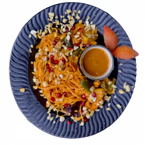 Spicy Noodles Salad With Peanut Butter Sauce