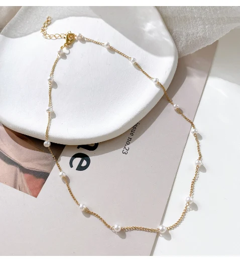 Collier pendentif perle simple et élégant pour femmes, style coréen, un bijou délicat pour sublimer votre look quotidien et ajouter une touche de raffinement.