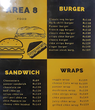 Area 8 Cafe menu 5