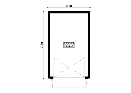 G96 - Rzut garażu