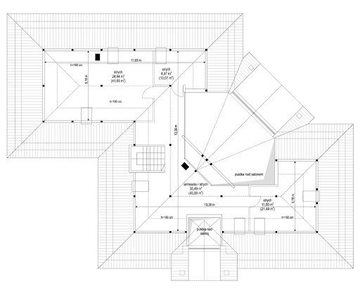 Willa Parkowa 6 modern A - Rzut poddasza