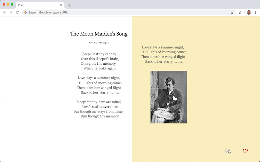 Poet - New Tab Daily Poem Reads