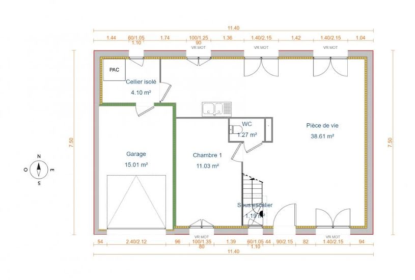  Vente Terrain + Maison - Terrain : 594m² - Maison : 102m² à Guerville (78930) 