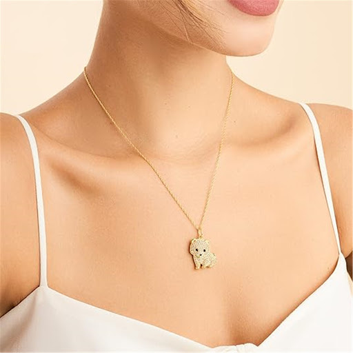 Title 6, Womens Cute Fashion Pomeranian Pendant Necklac...