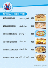 Kabul Palace Hotel menu 2