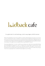 Laidback Cafe menu 1