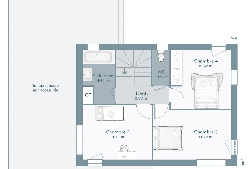  Vente Terrain + Maison - Terrain : 1 100m² - Maison : 110m² à Bédoin (84410) 