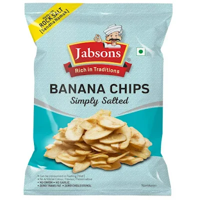 Jabsons Food Banana Chips Simply Salted - 150 gm