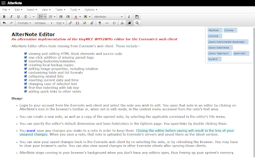 AlterNote Editor