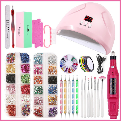 Title 7, Nail Lamp, Nail Art Sticker, Drill Tool Set. Ac...