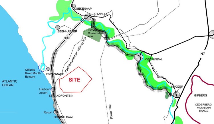 The map shows the location of the new Juno Wind Farm.