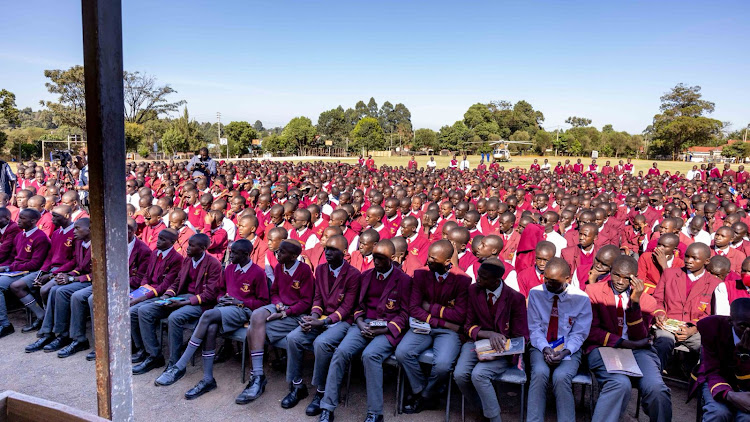 Students at of Kapsabet High School on March 17, 2024