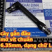 Cây Gắn Đầu Mở Vít Chuẩn 6.35Mm, Dạng Chữ L, Gắn 2 Đầu Thanh Cờ Lê Gán Đầu Bắn Vít Kde6284