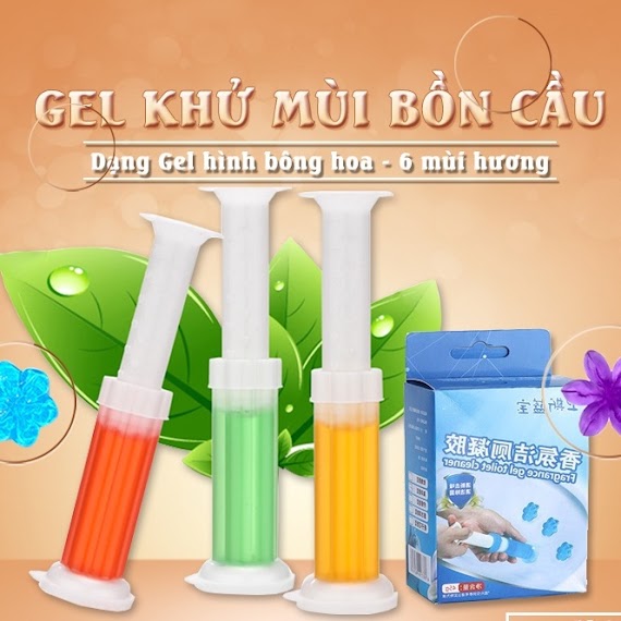 [Chọn Mùi] Gel Khử Mùi Bồn Cầu - Gel Thơm Khử Trùng Bồn Cầu Dạng Thạch Hình Bông Hoa 6 Mùi Hương