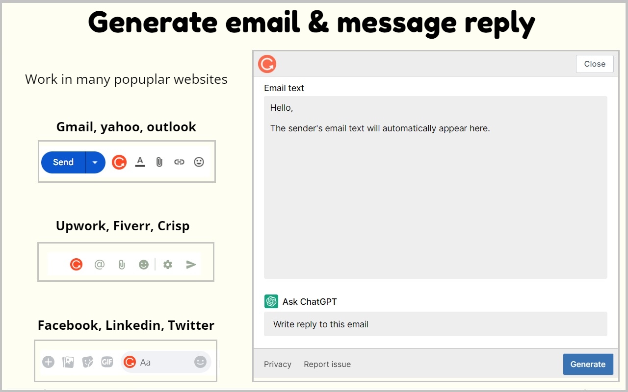 ChatGPT Reply - Email & Message Assistant Preview image 1