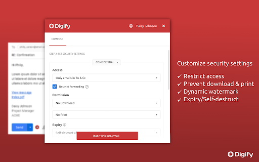 Digify for Gmail: Encrypt, track, and unsend