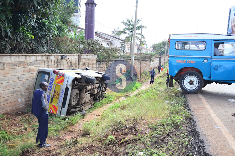 11-seater matatu involved in an accident along waiyaki way in Nairobi on February 28,2024