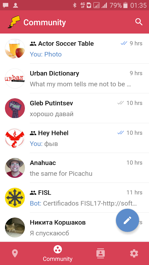 Android application Poketalk - PokemonGO community screenshort