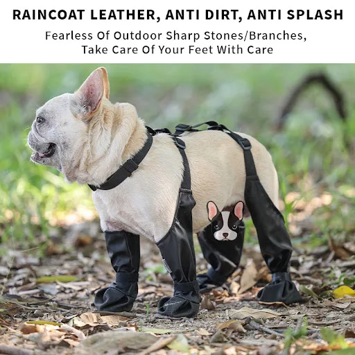 1set Pet Rain Shoes Dog Rain Boots Waterproof Dog Boots Small Puppy Medium Large Dogs Pet Booties Anti-Slip Dog Shoes Ra