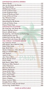 Hotel S3 Park menu 6