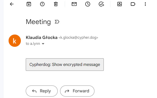 Cypherdog Email Encryption chrome extension