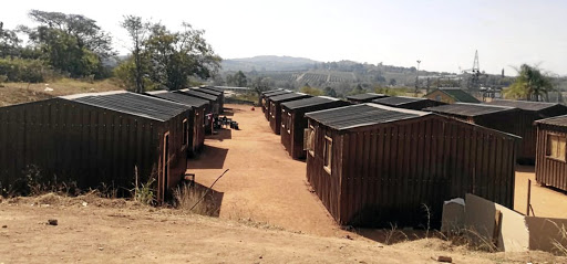 Some of the 40 shacks unveiled by Limpopo premier Stan Mathabatha at Talana Hostel in Tzaneen. They have been found to have major structural defects.