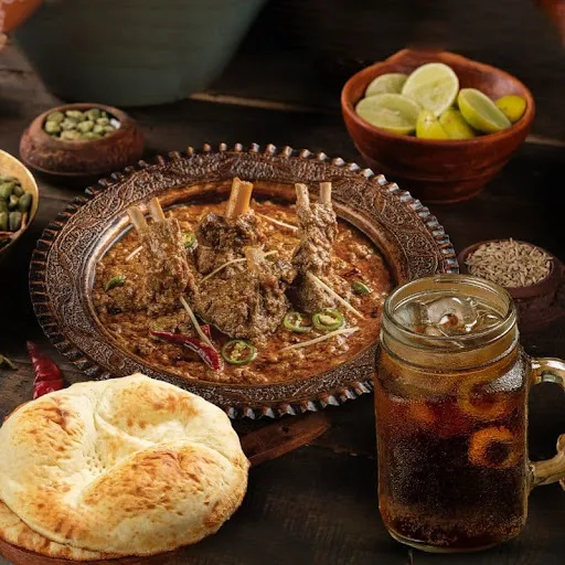 Mutton Stew 2 Pcs + 2 Khamiri Roti + Coke