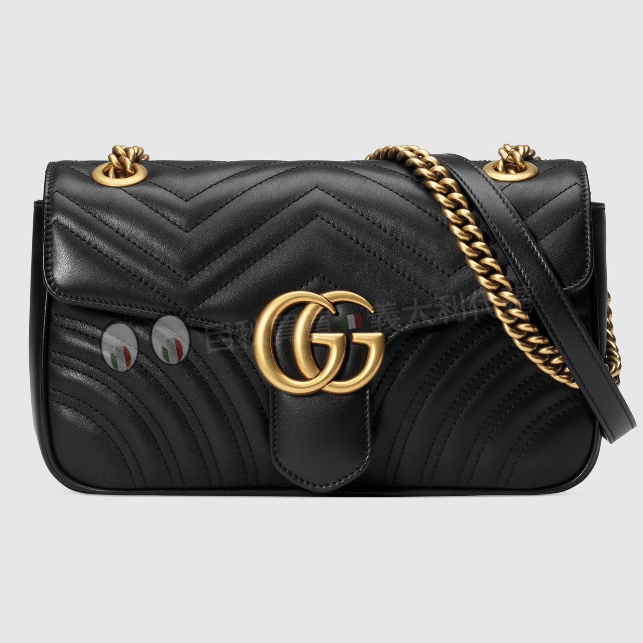 Gucci small ophidia GG shoulder bag black Size 23.5x19x8