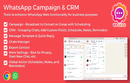 WA Gear - WhatsApp Campaign and CRM small promo image