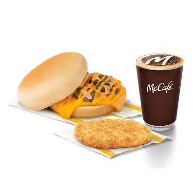 Double Cheese McMuffin 3 Pc Meal With Cappuccino (S)