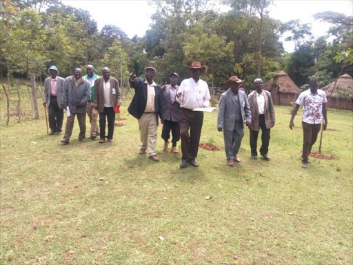 Bukusu council of elders at the Kitale Museum grounds on Wednesday/ NICHOLAS WAMALWA