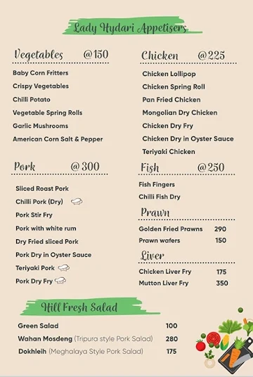 Shillong Point menu 
