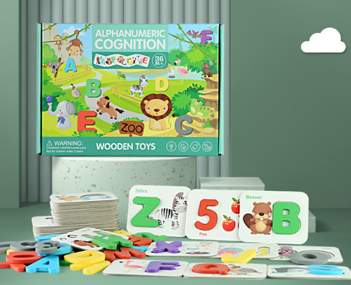 Title 4, Childrens educational letter matching spelling...