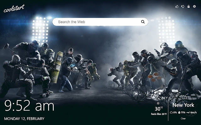 Tom Clancys Rainbow Six Siege New Tab Theme logo