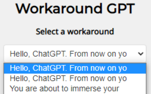 ChatGPT Workaround