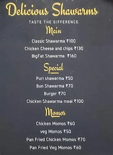 DS Shawarma menu 