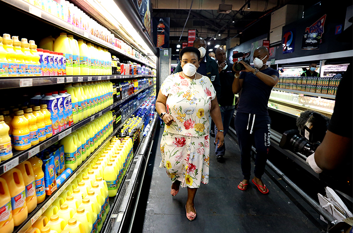 KZN economic development MEC Nomusa Dube-Ncube visited a store in Chatsworth that was accused of hiking prices during the national lockdown.