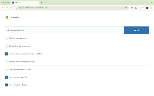 Minimalist ToDo List