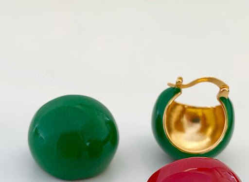 Title 5, Womens French Retro Colorful Oil Necklace Ball...