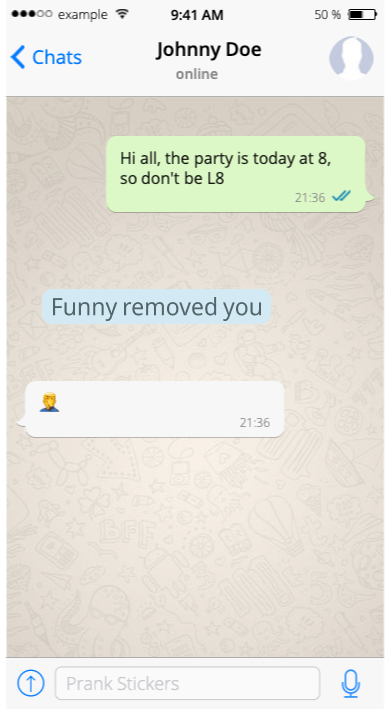 Featured image of post Removed You Whatsapp Message Prank / Whatsapp, the popular messaging app owned by facebook added a new feature a while ago which allows users to unsend messages within an hour.